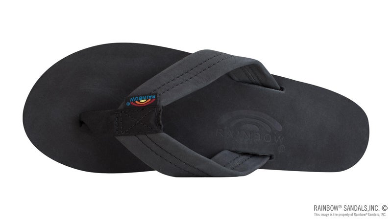 Rainbow Sandals Women's Single Layer Premier Leather w/Arch Support, Black, 9.5-10.5 - Image 3